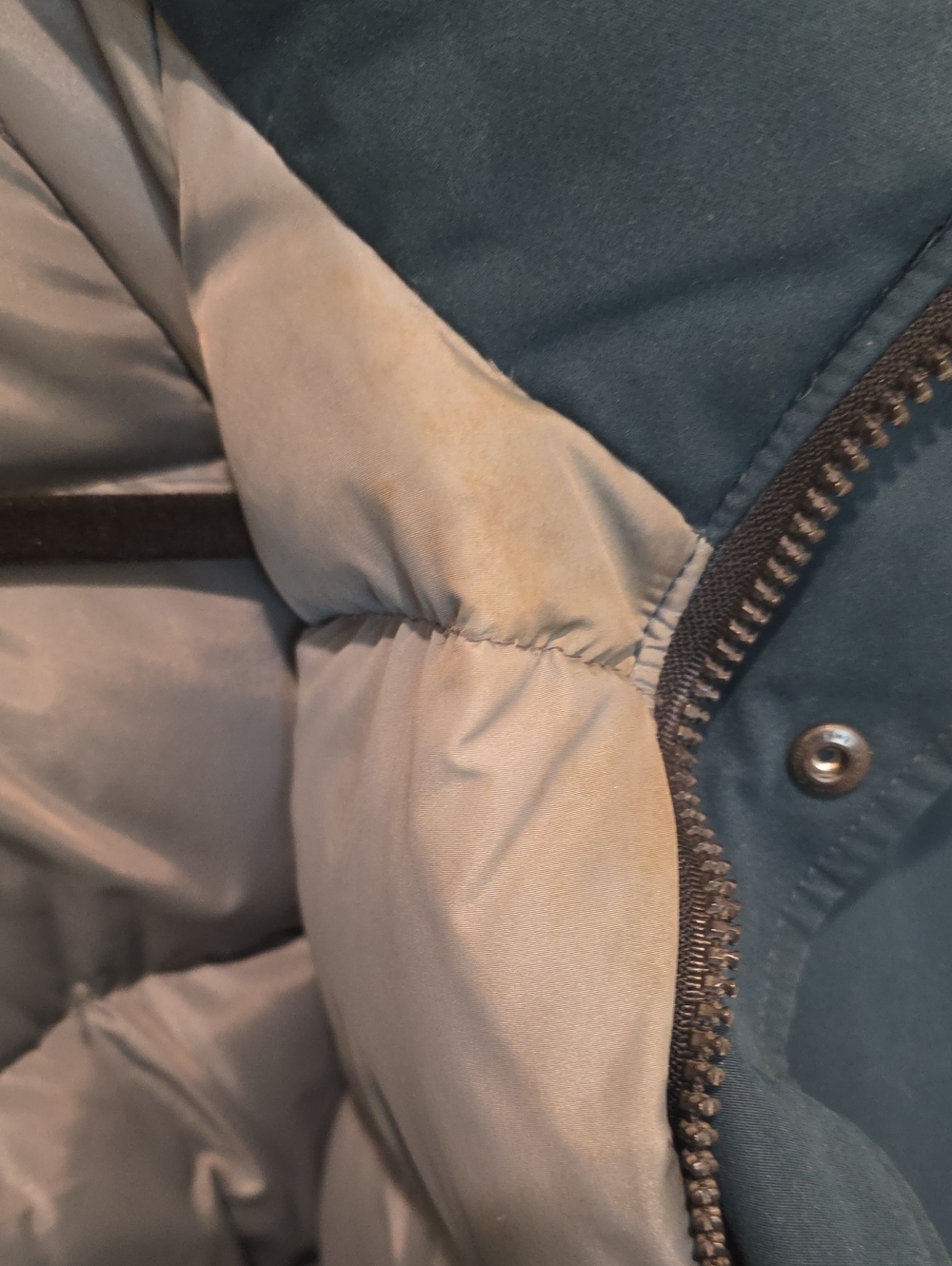 Vintage Eddie Bauer Dark Blue Field Jacket with Hood GOOSE DOWN - Picture 6 of 9
